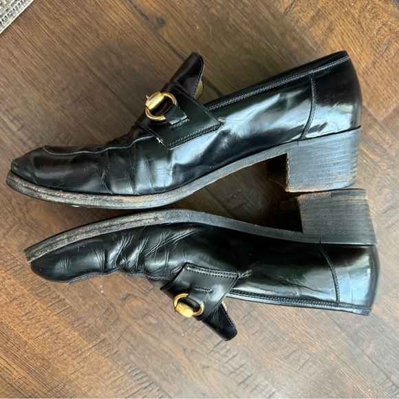 Gucci Horsebit Accent Leather Pumps Loafers - Picture 5 of 9